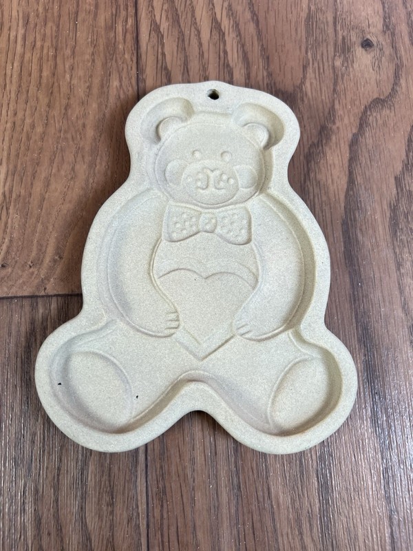 Pampered Chef Clay Cookie Mold Teddy Bear 1991 Vintage