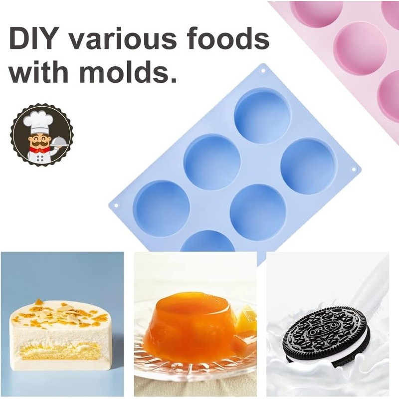 4 PCS Chocolate Molds Silicone Oreo Cookie Baking Cupcake Pudding Mold Candy gallery