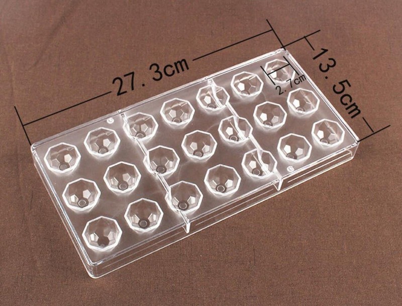 Compliant Round Candy Mold - 21-Piece Polycarbonate Set for Home Bakers gallery