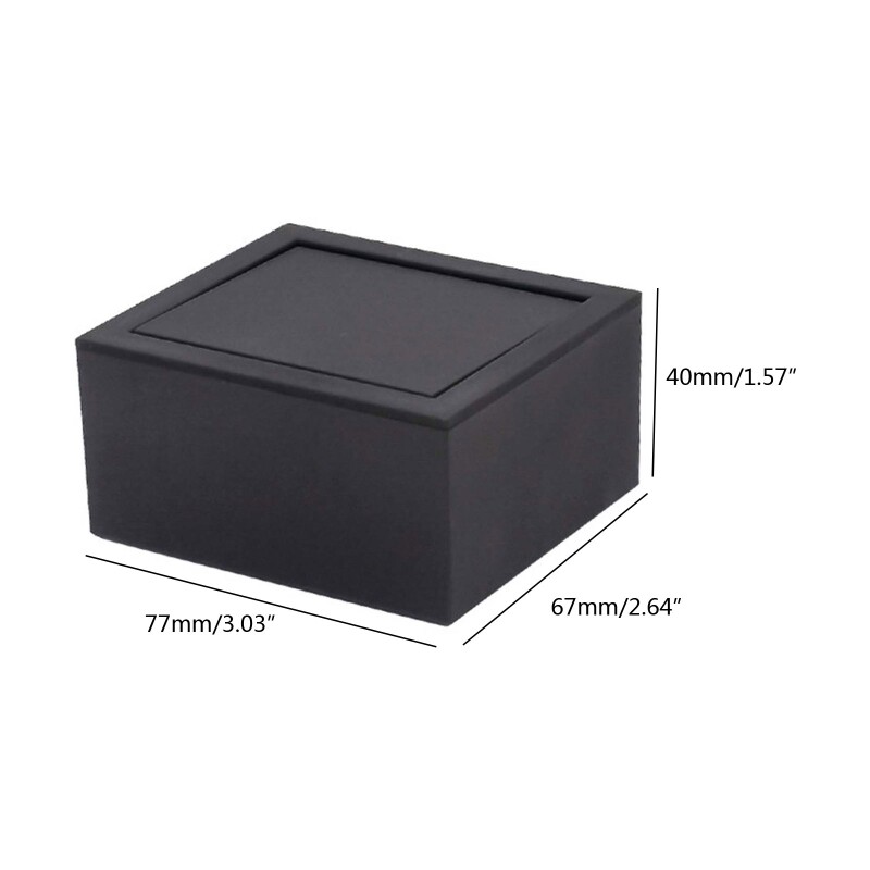 Black Flip Cover Cufflinks Box Portable Jewelry for Case Fashion Jewelry Organiz gallery