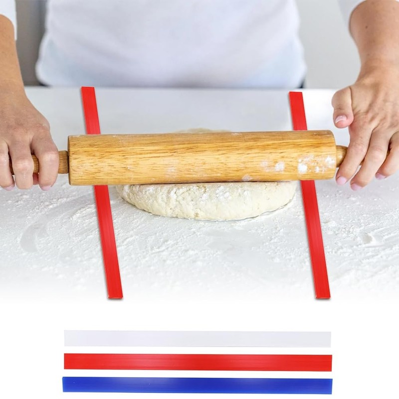Silicone Measuring Dough Strips - 6PCS Non-Stick Baking Thickness Guides for ... gallery