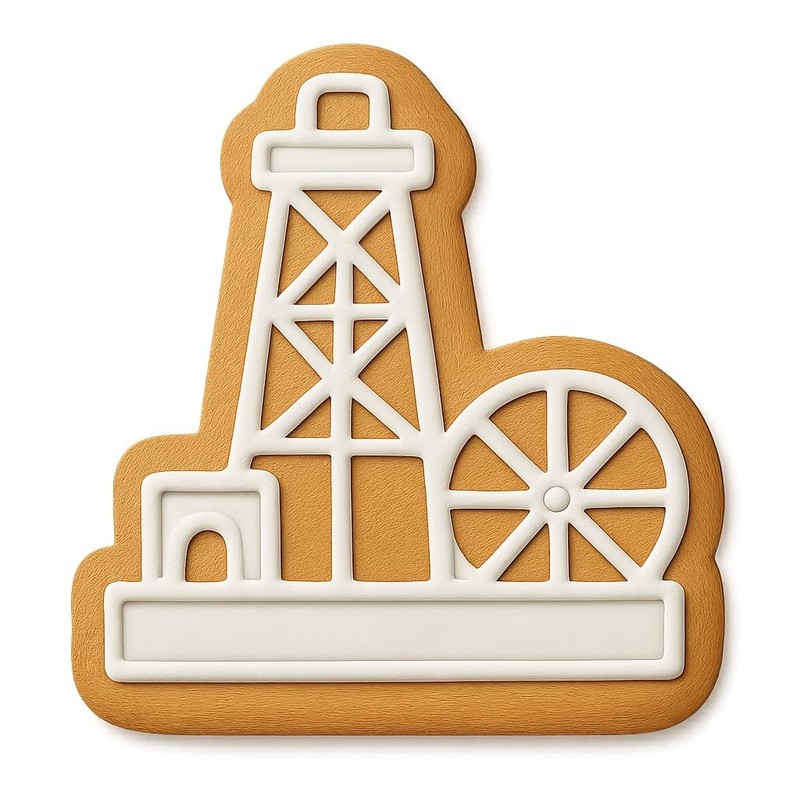 Rotary Land Rig Cookie Cutter & Stamp, Fondant & Clay - 4x3.2 gallery