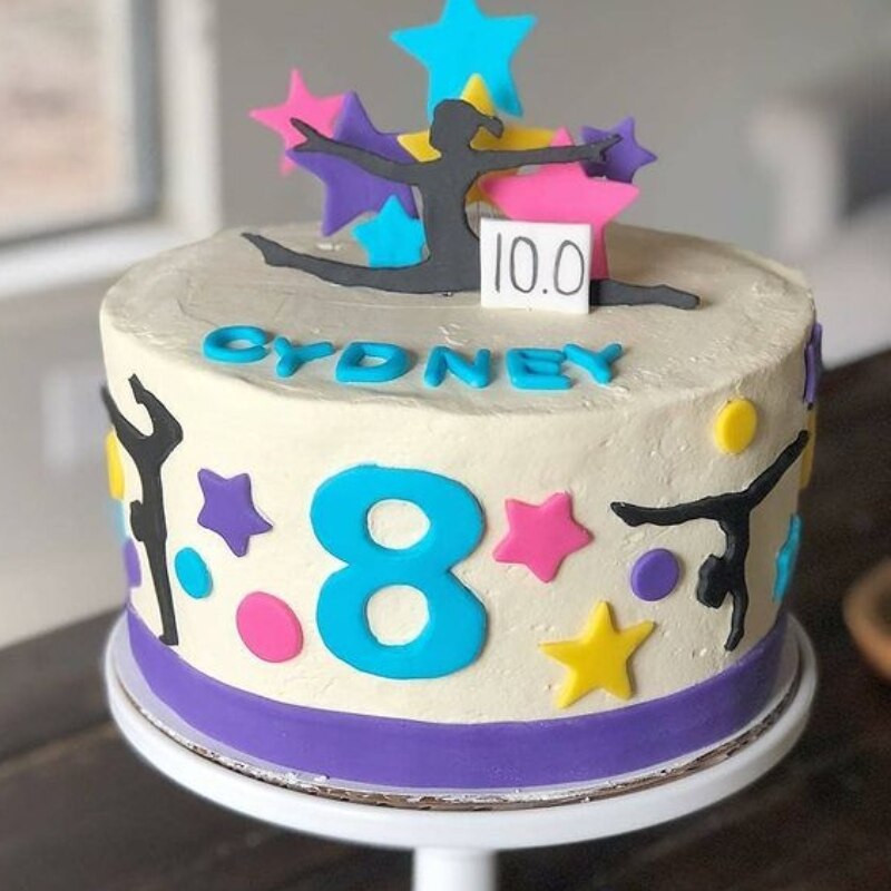 Gymnast Baby Girl Birthday Fondant Cake Decorating Cookie Cutter Biscuit Cakepop