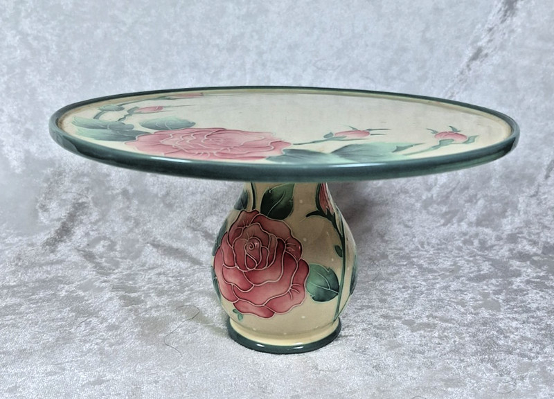 The Tea Rose Collection Cake Plate Stand 2006 Roses 9.75" gallery