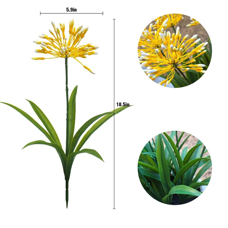 Hiforestar Fake Plants Outdoor Flowers Artificial Large Plastic Faux Flower 8 gallery