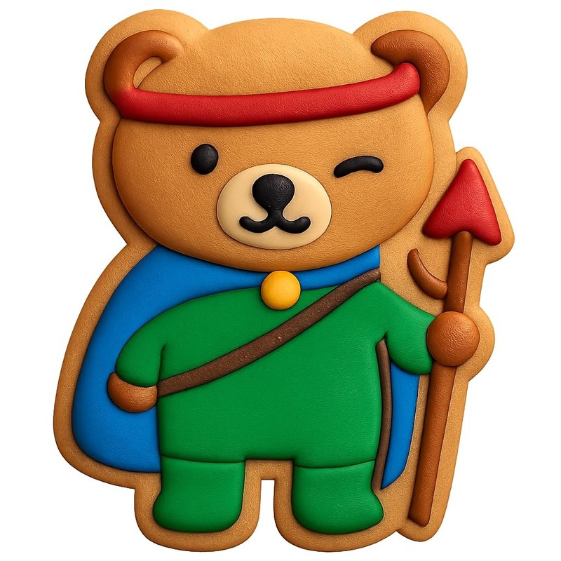 Brave Bear Warrior Cookie Cutter - 4x2.7" Party Fun Baking Design gallery