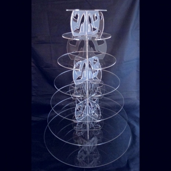 High Heels Shaped Design Clear Acrylic Multi Tier Cake Stands 3, 4, 5, 6, 7 Tier gallery