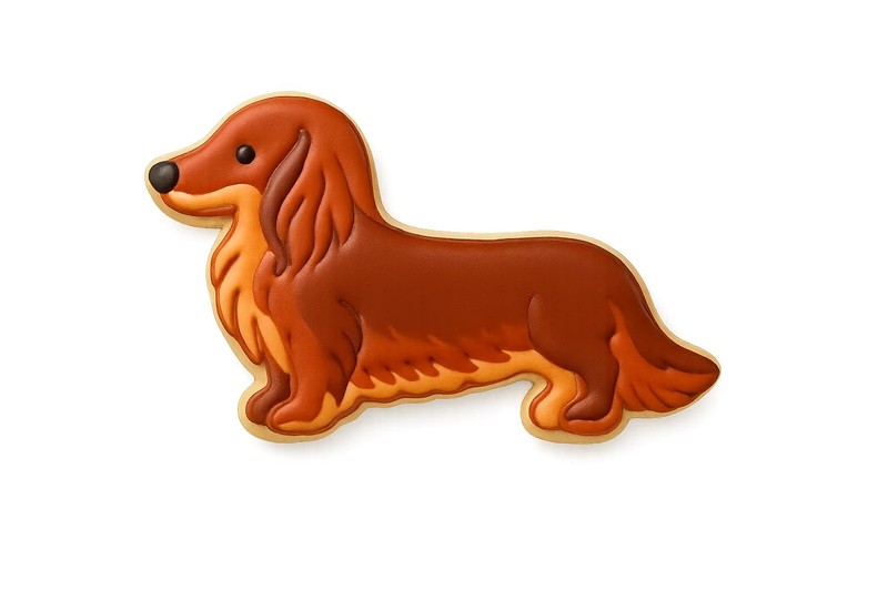 Long-Haired Dachshund Cookie Cutter & Stamp Left - 4x2.1" Fun Kitchen Design gallery