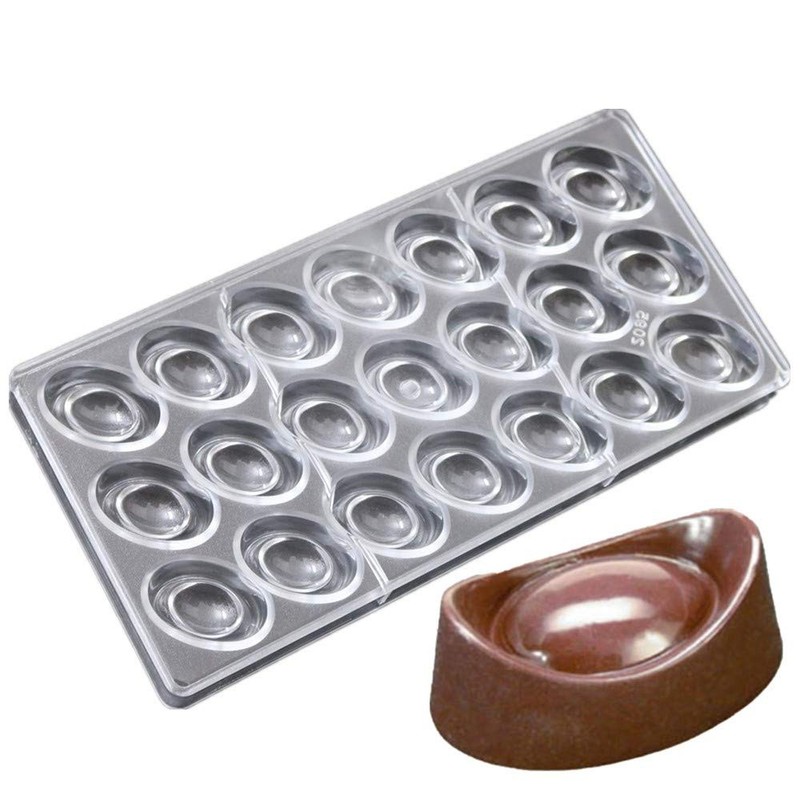 21 Cavities Chinese Shoe Shape Gold Ingot Yuanbao Polycarbonate Candy Mold