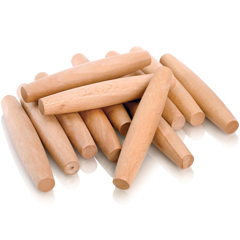 12 PCS 8 Inch Small Wood Rolling Pin NonStick Wooden Dough Roller Pastry
