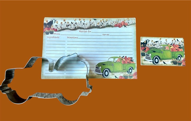 Pickup With Pumpkins Recipe Cards & Cookie Cutter Set gallery