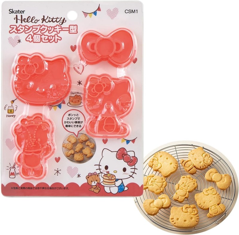 Hello Kitty Cookie Cutter, Pressing Mold, Set of 4, Very Popular New from Japan