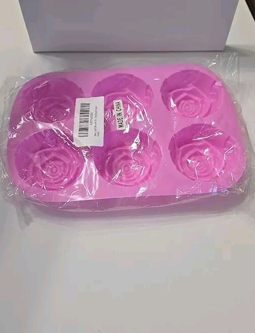 6 Rose Silicone Mold Soap Mini Cake Baking Plaster Resin Candle Making Jelly gallery