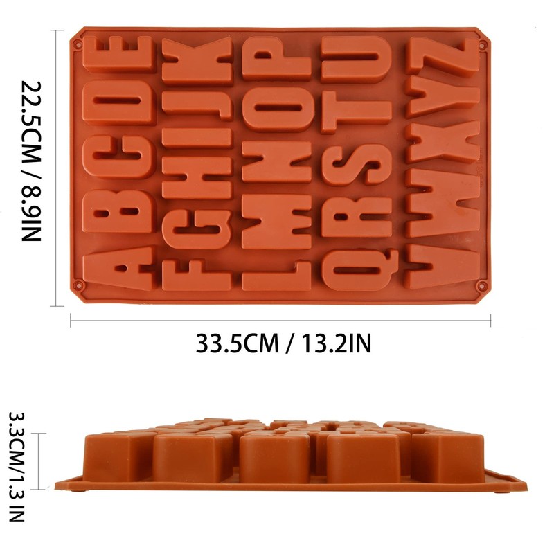 Chocolate Silicone Mold - Larger Alphabet Baking 13.2x8.9x1.3 Inch ABC Kitche... gallery