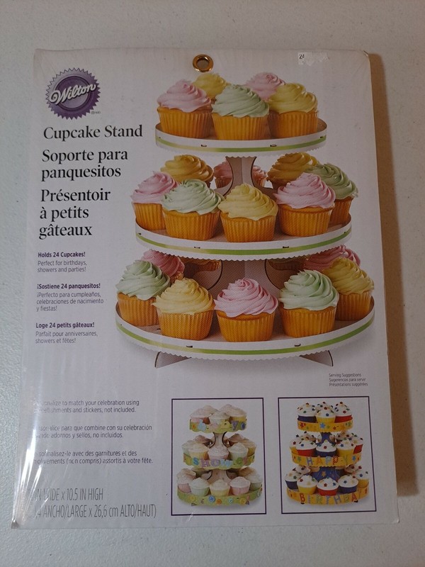 Cupcake Stand-White 12"X10.5" Holds 24 Cupcakes Wilton Stock #1512-127