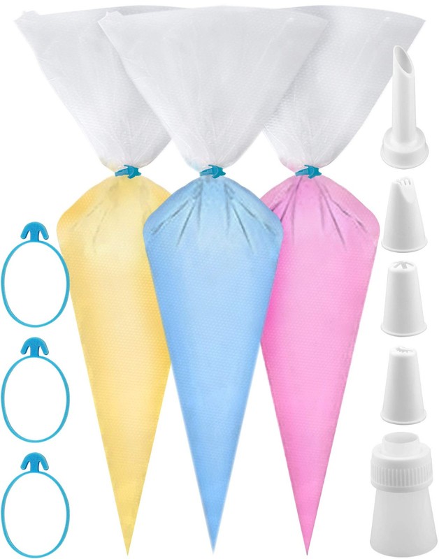 Pastry Bag – 100 Pieces 16 Inch [Extra Thick] Disposable Piping Bags Set with…