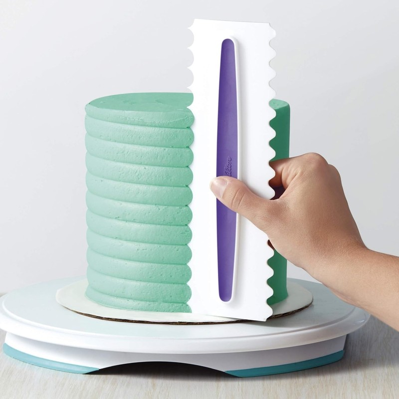 Wilton Icing Smoother Comb Set-3 Piece, White/Purple gallery
