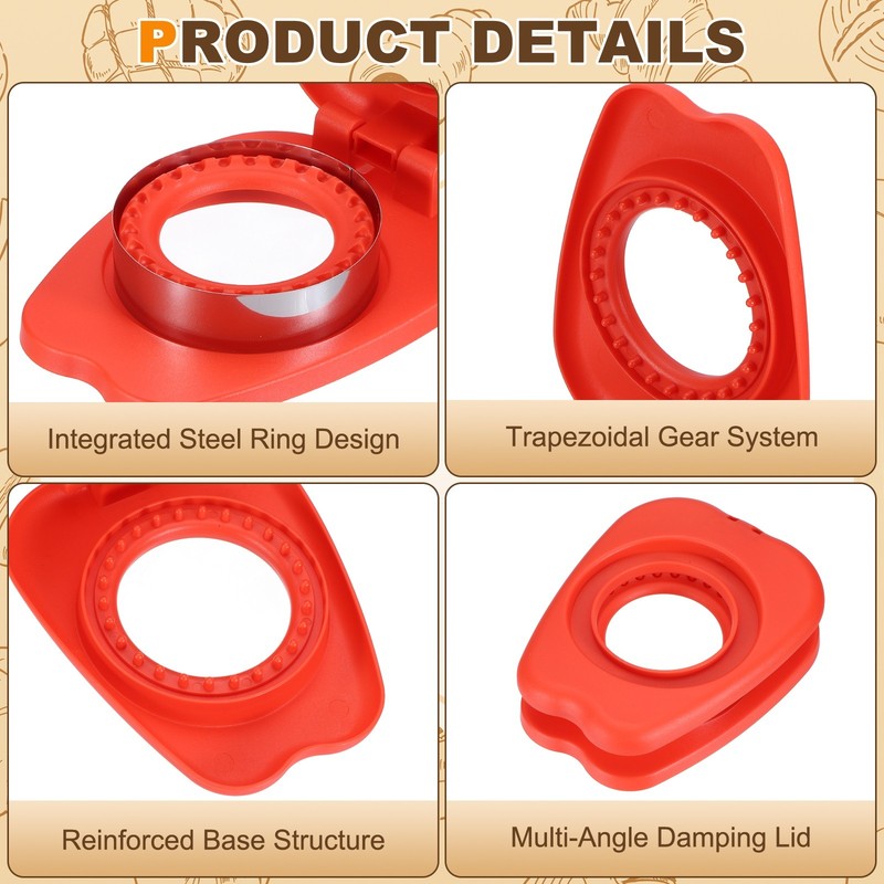 2 Pack Crustless Sandwich Cutter, Round/Square Apple(Red) gallery
