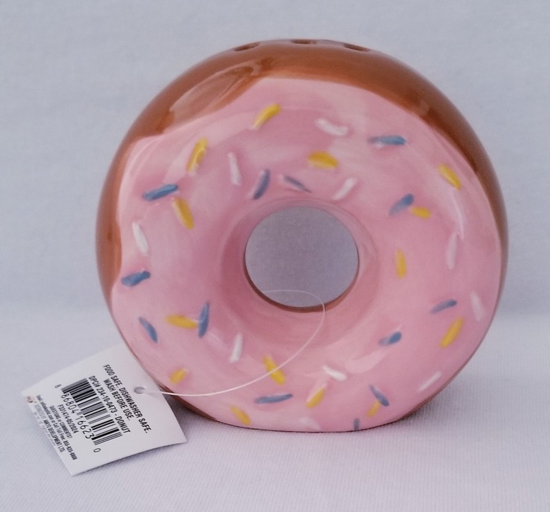 Ceramic Donut Sprinkle Shaker Pink Frosted Multicolor Design gallery