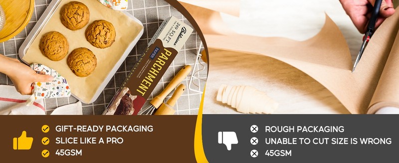 Unbleached Parchment Paper Roll for Baking, 2 Pa of 13 In X 242 Ft, gallery