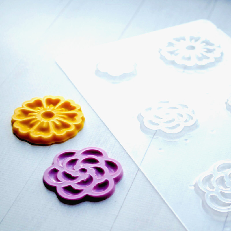Chocolate Candy Mold Flowers Plastic Mold Reusable Cake Decorating Tools