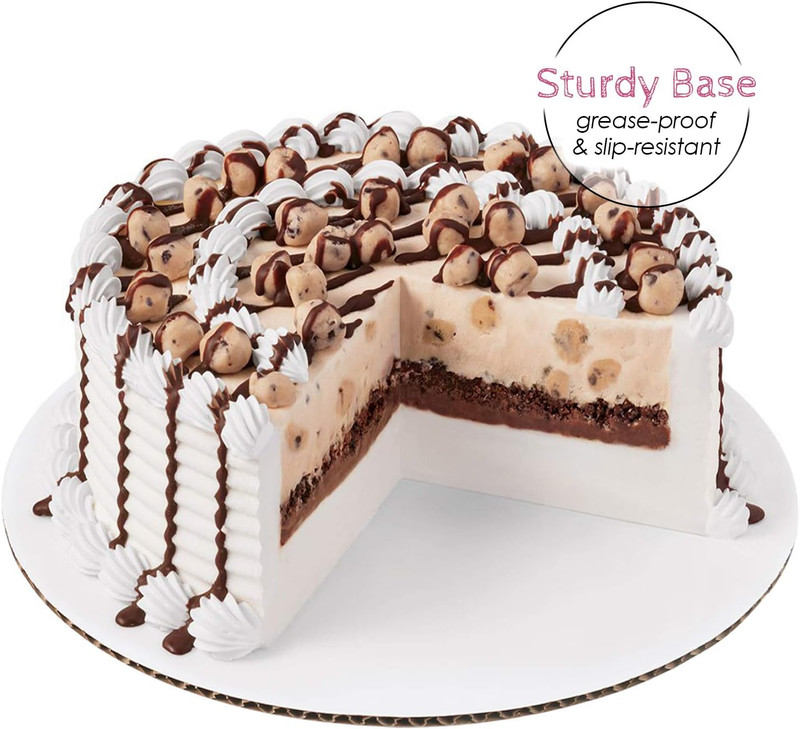 10 Inch White Cake Boards [48 Pack] round Circle Cardboard Base Corrugated, Perf gallery