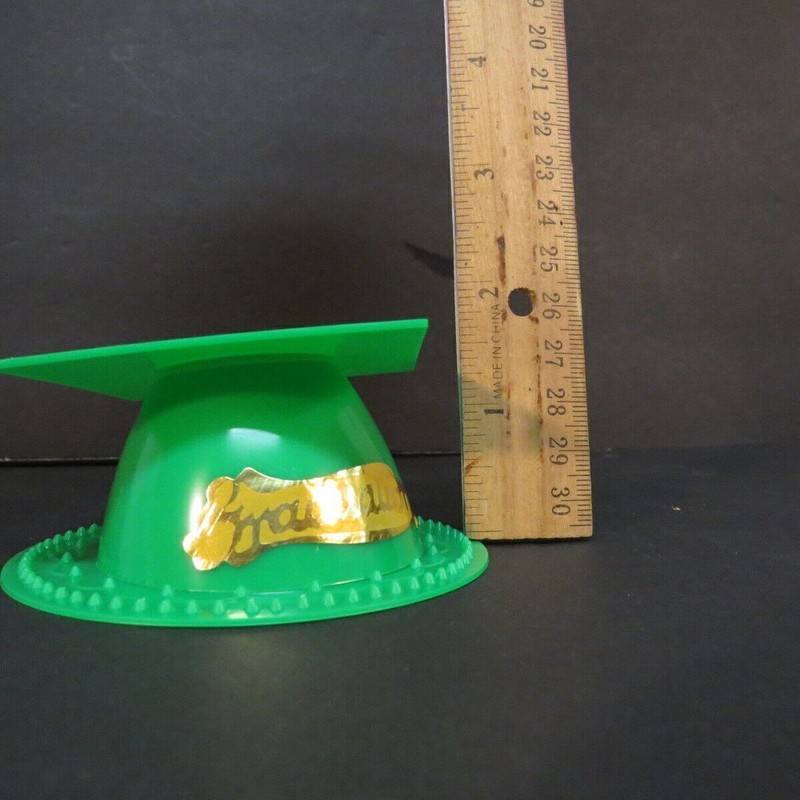Graduation Cap Hat Cap Topper Tassel Cake Decoration Green HS College Lot of 11 gallery