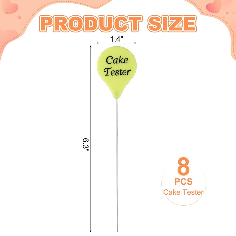 Cake Tester, 8 Packs Yellow Supplies for Home Bakers for Baking Supplies gallery