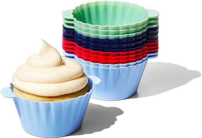 OXO Good Grips Silicone Baking Cups, Pack of 12, Reusable, BPA-Free, Dishwasher