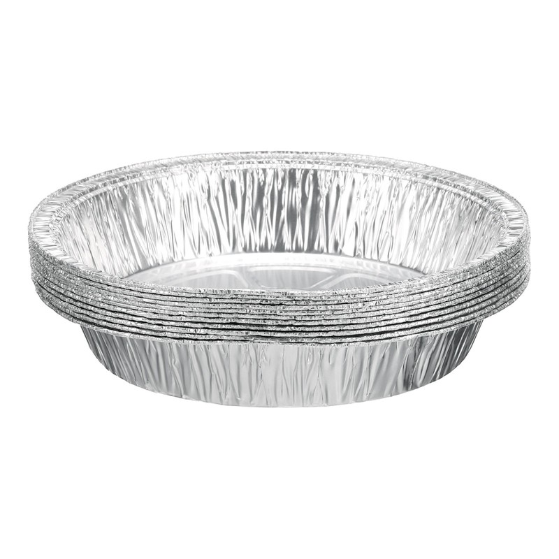 10pcs Aluminum Quiche Cake Plates, 7.28″, Silver