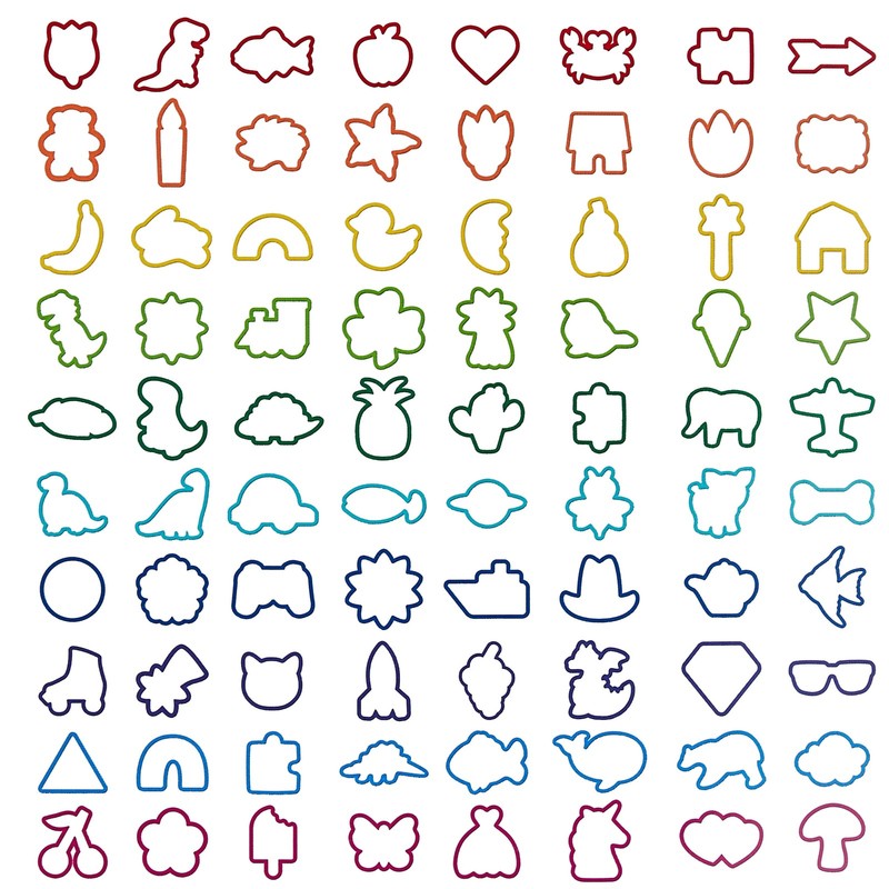 Assorted Shapes Plastic Cookie Cutter Set, 110 Pieces, by Way To Celebrate gallery