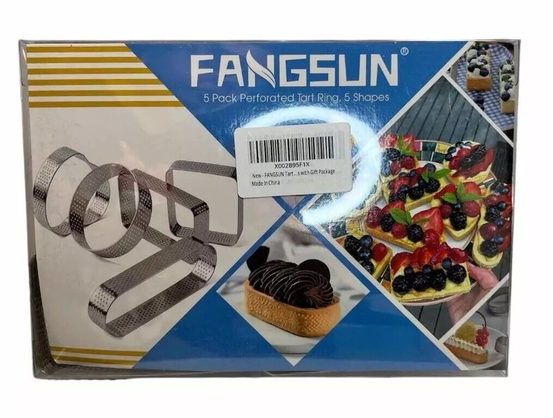 Quality Tart Ring for Baking FANGSUN for Baking Stainless Steel Pastry Ring Mold