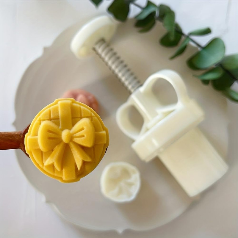 Pink Mooncake Molds 20G with 1 Stamp, Mid-Autumn Festival Moon Cake Mold Set Han gallery