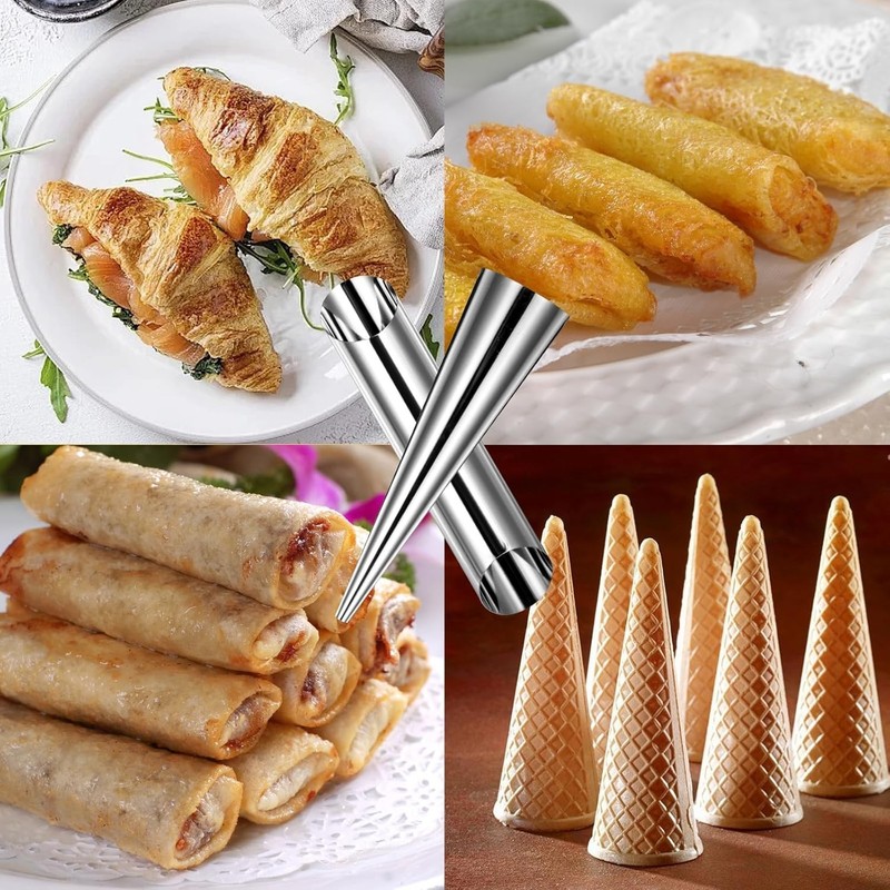 21 Pcs Cream Horn Mold Kit, Non-stick Stainless Steel Cream Horn Molds For Ba... gallery