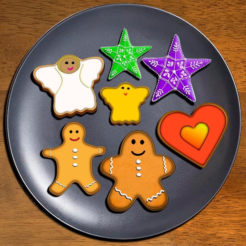 Christmas Cookie Cutter Set - 18 Piece Gingerbread Man, Snowflake, Tree, Hear... gallery