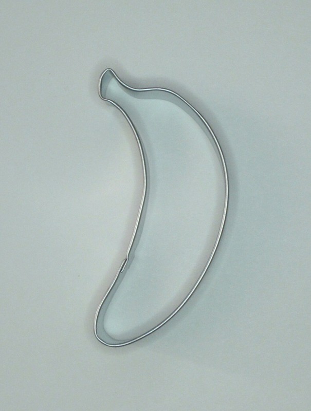 3.75″ Banana Cookie Cutter Tin Steel Fruit Shape Tropical Summer Luau Monkey