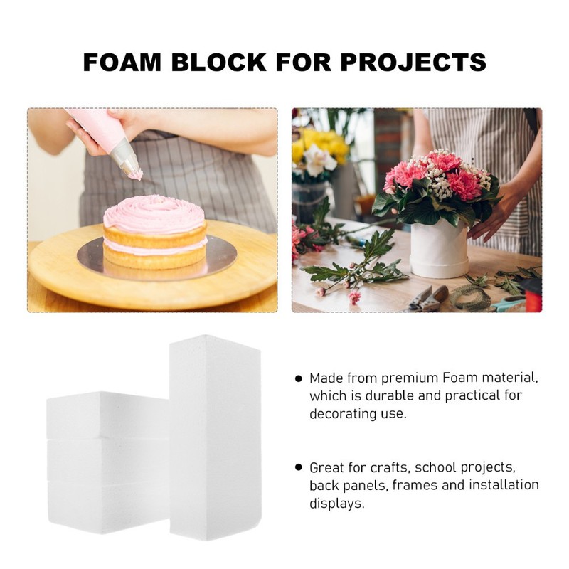 4Pcs White Craft Foam Blocks for Sculpting Floral Designs and Home Decor gallery
