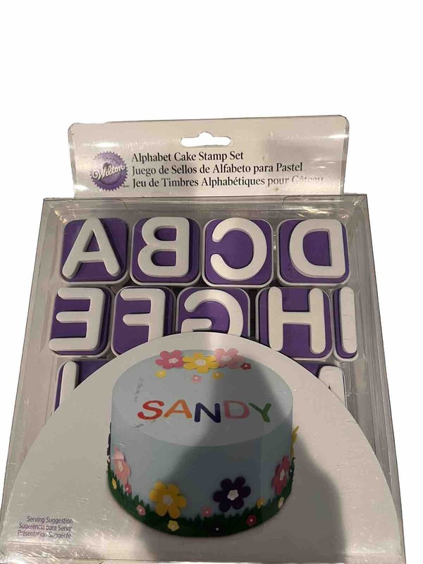 Wilton New in Box Alphabet Cake Stamp Set