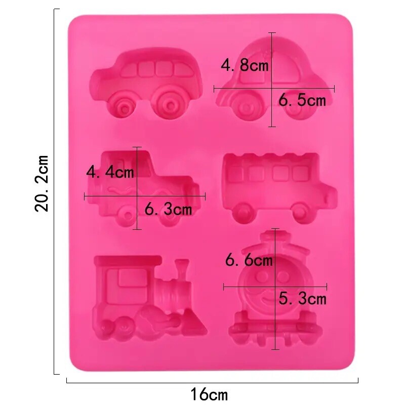Silicon Car Train Bus Thomas Mould Chocolate Sugarcraft Soap Candle Clay Resin gallery