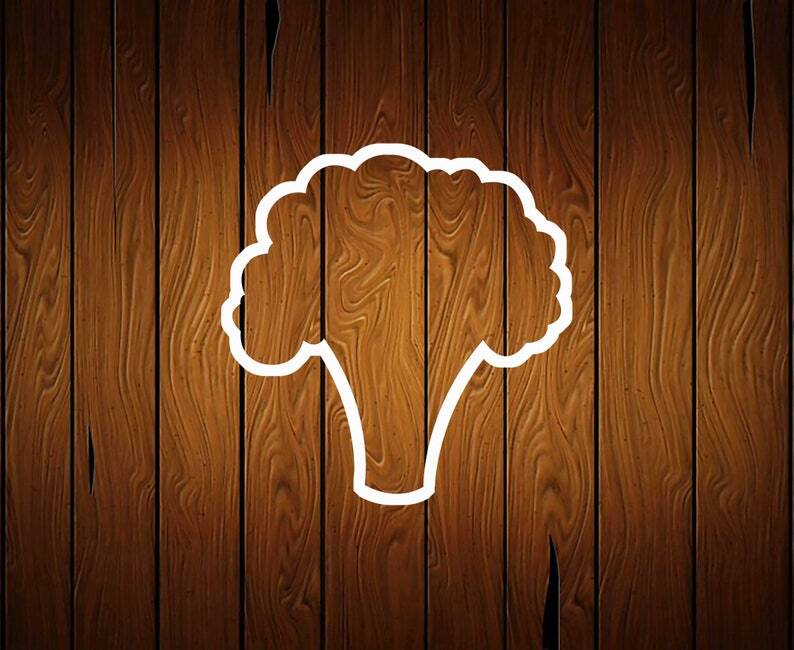 Broccoli Vegetable Cookie Cutter - 3D Printed Food Safe PLA Plastic gallery