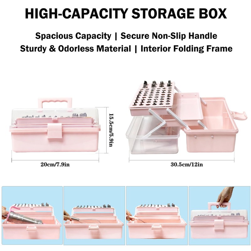 208 PCS Cake Decorating Kit,Baking Supplies with Dessert Decorating Syringe S... gallery