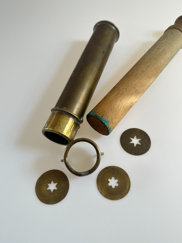 Antique Brass Icing Syringe Handmade Pastry Piping Tool Cookie Press 3 Discs gallery