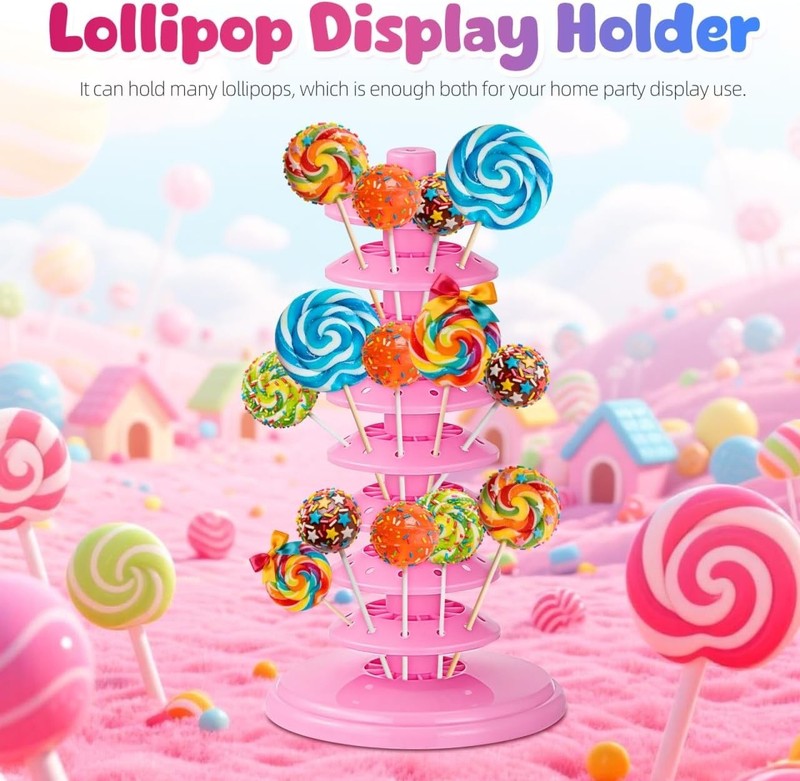Adjustable Multi-Tier Lollipop Stand 10.62X5.31X5.31In Plastic Candy Holder D... gallery