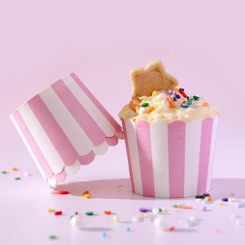 100pcs Random Colorful Premium Greaseproof Cupcake Paper Liners No Muffin Pan... gallery