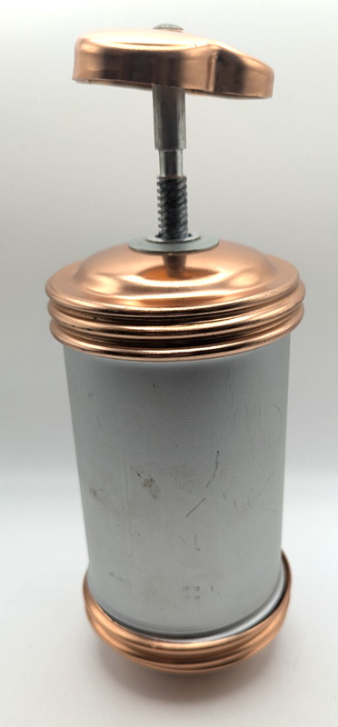 Vintage Aluminum Cookie Press Copper Tone Accents Manual Pastry Decorator