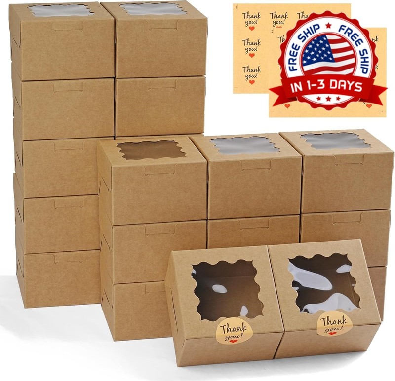 Cajas para cupcakes cajas para galletas con ventana cajas para panadería cajas