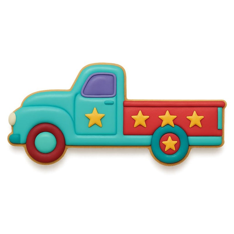 Vintage Pickup Truck Cookie Cutter & Stamp - 4.25x2 Inches (Random Color) gallery