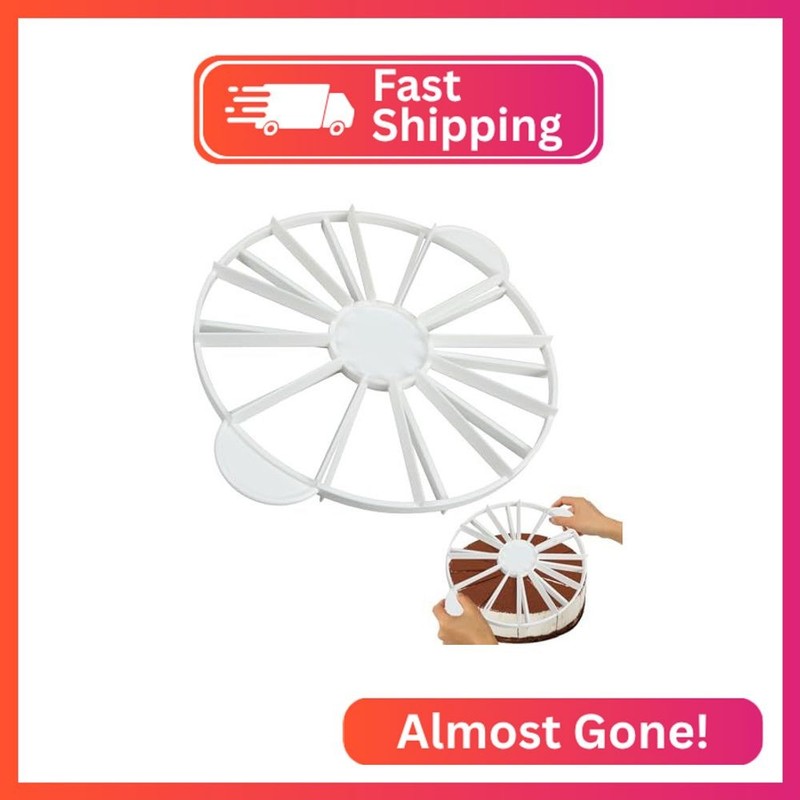 Liobelon Cake Portion Marker, Double Sided 10 or 12 Slices Cake Cutter Marker fo gallery