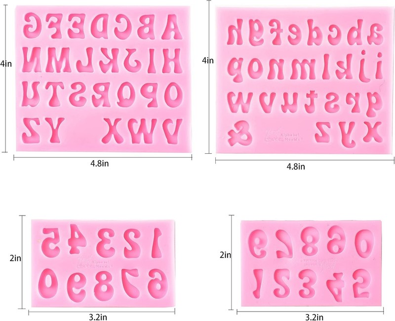 Letters Molds and Numbers Molds, Silicone Fondant Mold Chocolate Molds, 0-9 N... gallery