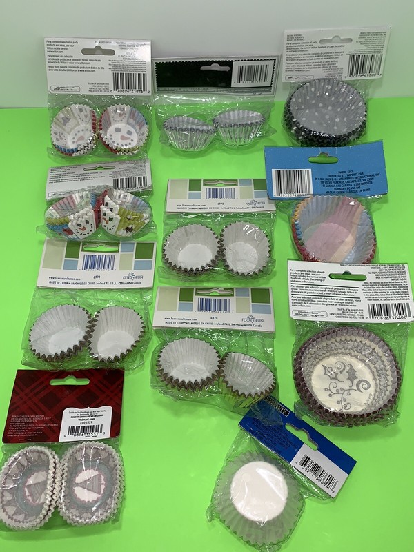 Cake Cups In Variety, Mini & Regular Sizes Foil Cake Liners 11 Packs Baking Cups gallery